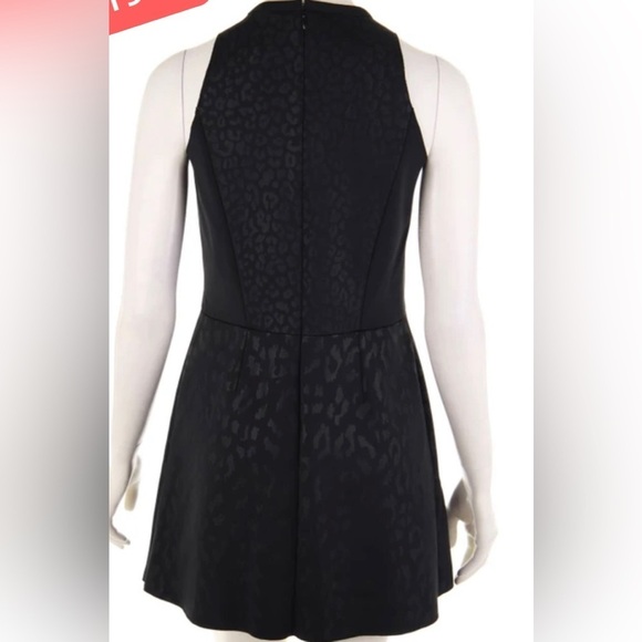 Maje A-Line Black Animal Print Scuba Dress - Picture 2 of 11